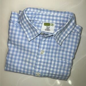 Crazy 8 Boys Long Sleeve Blue & White Plaid Shirt Size XS(4) 100%Cotton Like New